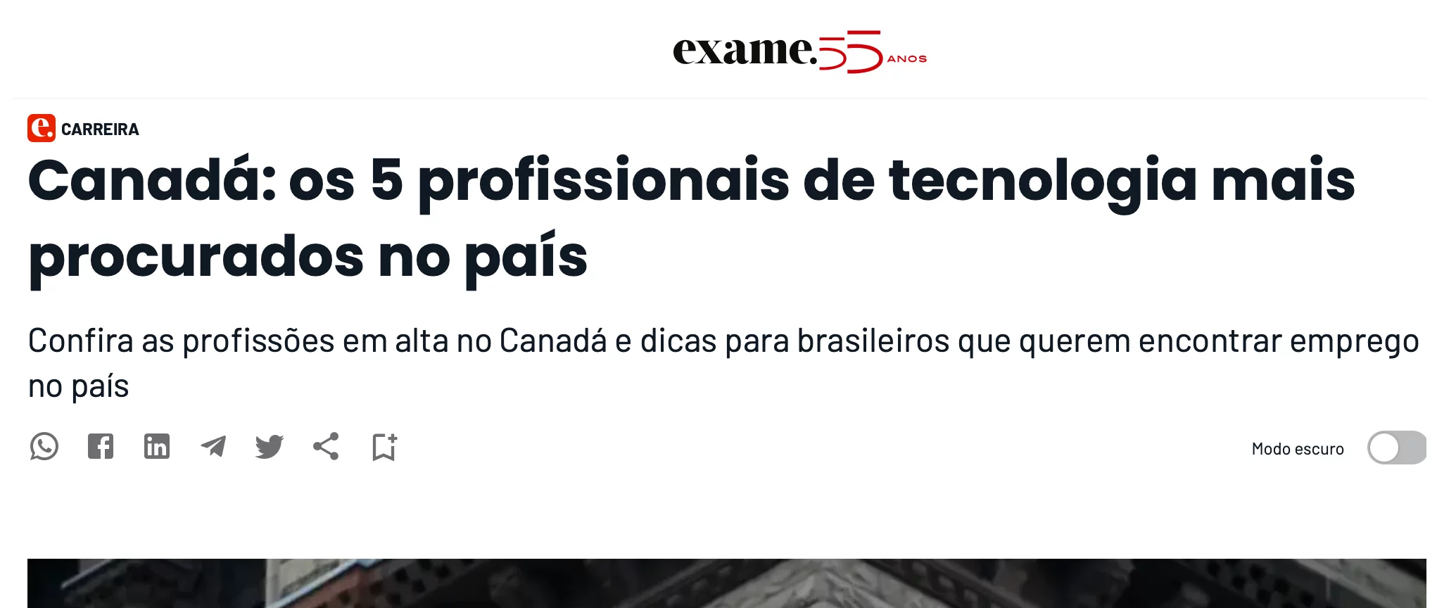 Exame - Canadá lista Scrum Master entre os 5 profissionais de tecnologia mais procurados
